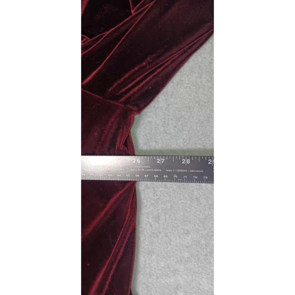 Kathie Lee Long Sleeve Velvet Blouse Womens Size 22W/24W Maroon Soft And... - Picture 8 of 11